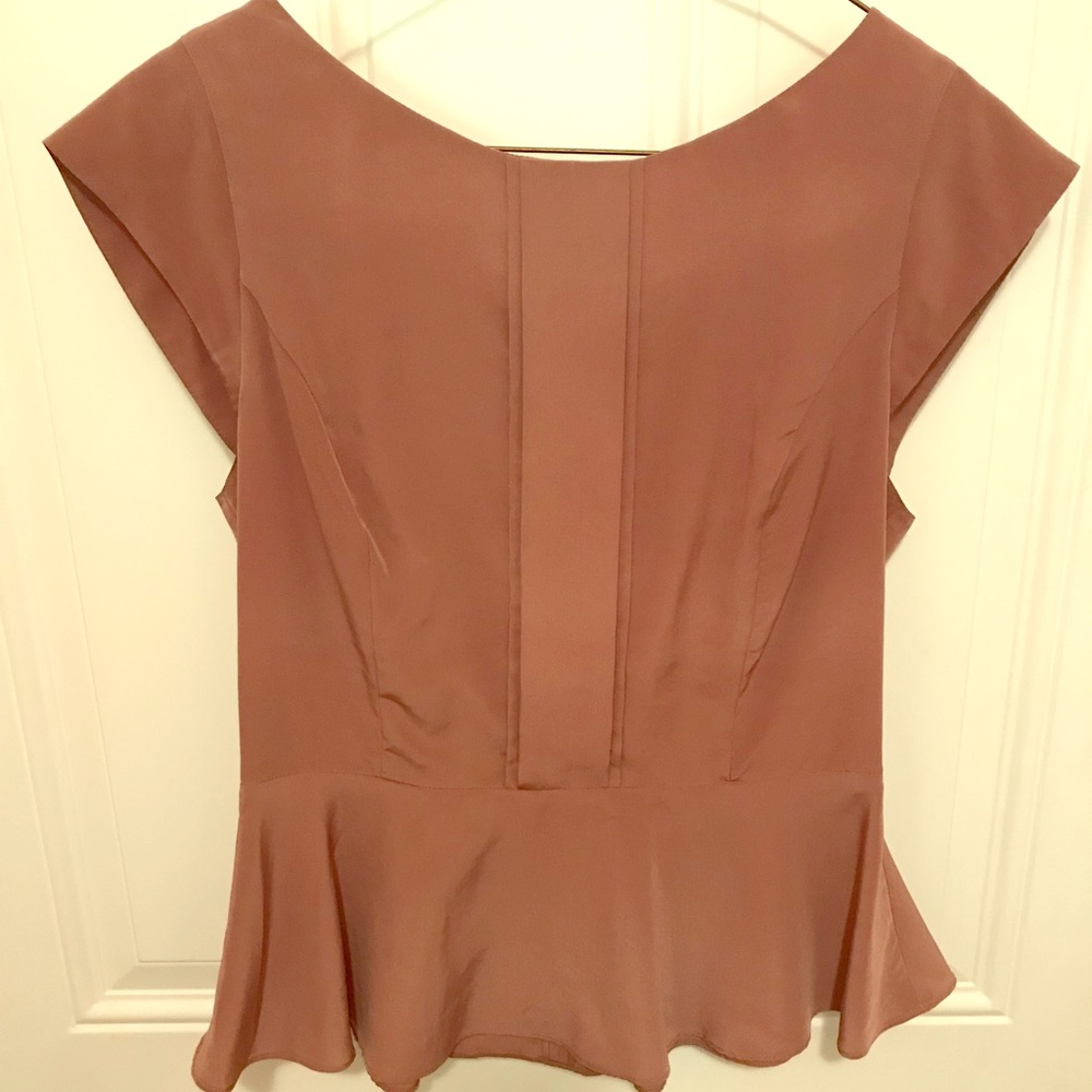 Boutique silk peplum top